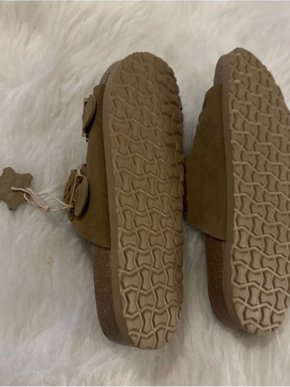 Women's Braided Double-Buckle Sandals in Tan - Picture 4 of 7